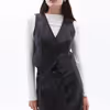 Vegan Leather Crop Waistcoat OX-LEVEVEST